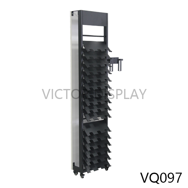 Wall-hanging wooden floor display stand VQ097.png